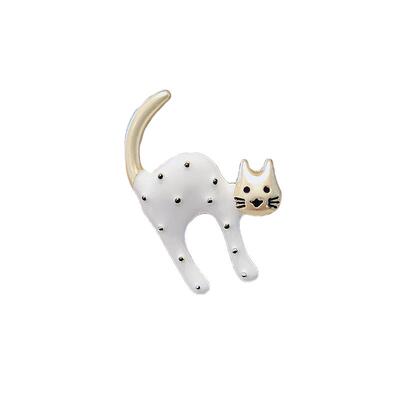 日系原创波点小猫个性秋冬胸针