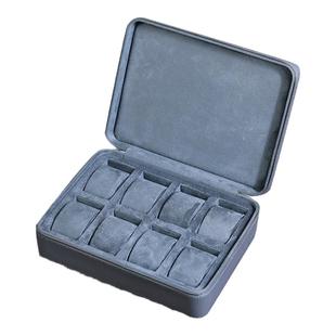 新款8位手表收纳盒名表拉链包腕表收纳包表盒表包手镯饰品收藏盒