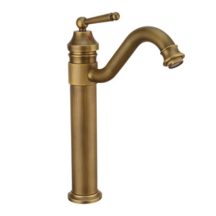 全铜仿古水龙头台上盆洗手池洗脸盆复古色面盆卫生间冷热室外家用