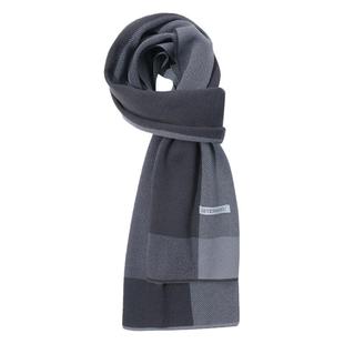 针织围巾男士冬季2024新款仿羊绒毛保暖情侣百搭高级围脖女英伦风