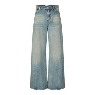 MOUSSY2026夏季新品美式复古风百搭渐变阔腿牛仔裤028JSA11-1031