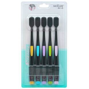 尚口清牙刷3018竹炭软毛护龈手动超值成人组合家庭装学生套装包邮