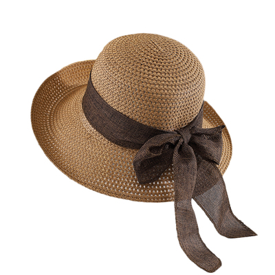 草帽防晒百搭风沙滩可折叠帽子