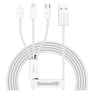 倍思充电线三合一数据线一拖三车载快充适用苹果华为安卓iPhone15pro手机充电宝多头充电器线三头多功能typec