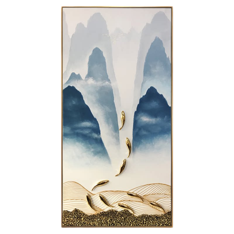 手绘挂画新中式装饰画