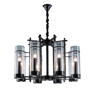 美式复古西餐厅吊灯大酒店包厢吊灯带射灯星级饭店包间灯具设计师