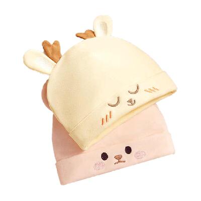 爱贝迪拉宝宝秋冬纯棉胎帽三角巾