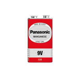 松下(Panasonic)9V方块大电池6F22体温通用型叠层方形碳性烟雾报警器话筒9v碱性电池 无汞环保持久耐用碳性9v