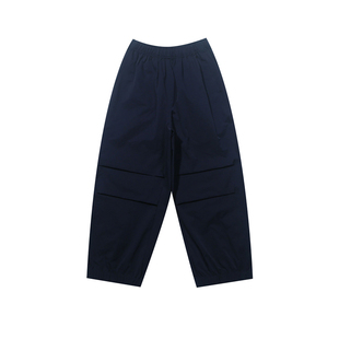 速干 MANUKIDS童装男童26春季纯色拉链伞兵工装日系中大童休闲裤