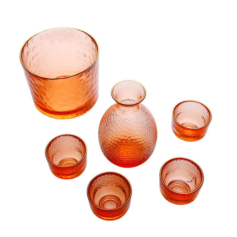 日式清酒杯酒具琥珀色果酒杯小杯
