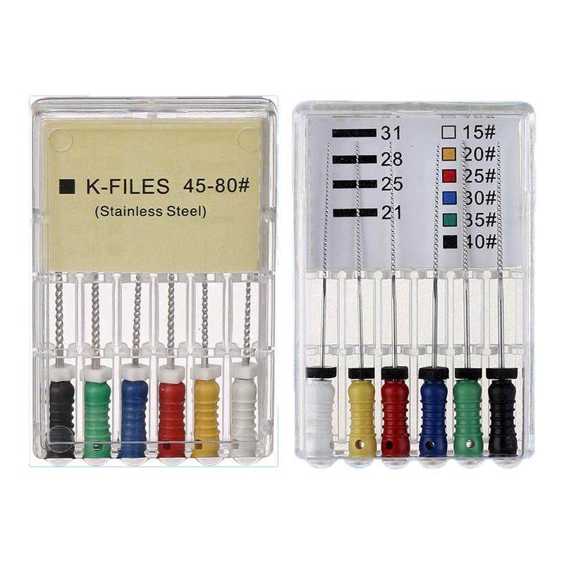 牙科根管锉不锈钢K锉31MM 手用根管扩大针口腔材料预备成型发顺丰