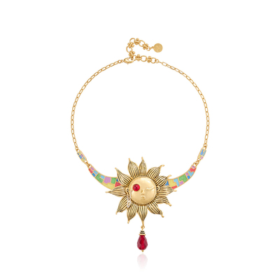 JosephWarner复古太阳神锁骨链