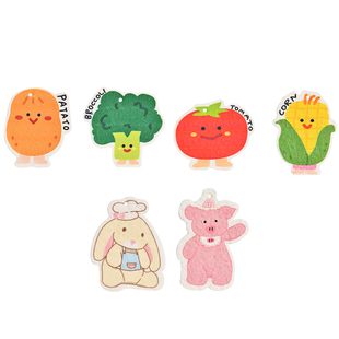 卡罗特木浆棉洗碗海绵宝宝刷碗擦锅巾辅食儿童抹布婴儿清洁百洁布