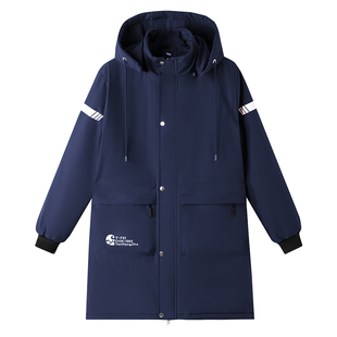 新款冬季加棉加厚绒男女上班外穿保暖工作服大褂家用防水长袖围裙