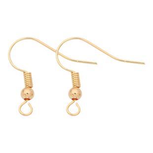 保色镀银18K包金耳钩耳勾耳坠耳环配件 手工diy不过敏耳饰品材料