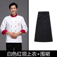 Белый и красный топ + фартук