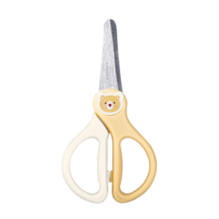 树可可小熊辅食剪刀宝宝专用儿童婴幼儿便携外出食品级不锈钢正畸