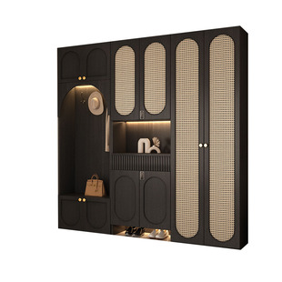 实木带锁鞋柜家用门口室外密码锁楼道大容量新款2025爆款收纳柜子