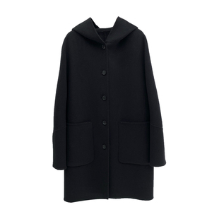 LP连帽双面羊毛大衣女短款小个子25年新款韩版高级感通勤毛呢外套
