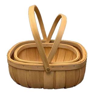 月子鸡蛋花篮手提编织diy水果插花送产妇闺蜜坐月子手拎小花篮子