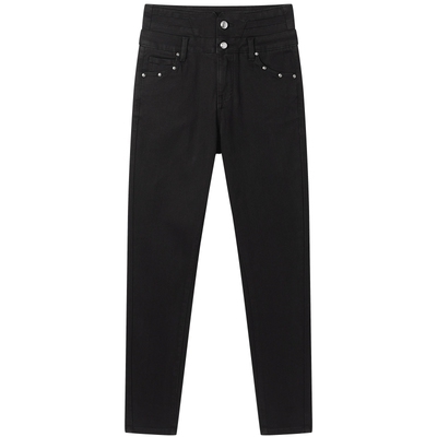 太平鸟年冬季高腰小脚牛仔裤A3HAE4441