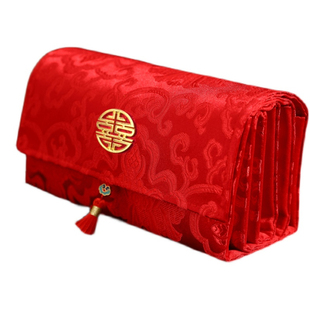 结婚彩礼钱婚礼定亲订婚红包改口费专用礼金提亲聘礼折叠万元喜袋