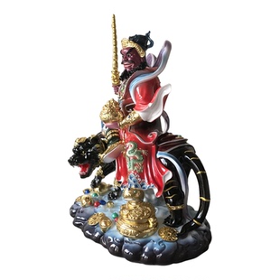 新款仿瓷骑虎武财神赵元帅赵公明赵玄坛神像招财居家供奉神像摆件