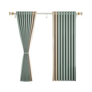 窗帘免打孔安装2026新款全遮光伸缩罗马杆一整套卧室客厅简约飘窗