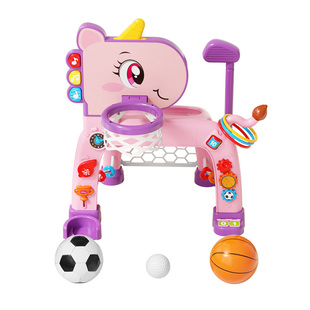 宝丽篮球框投篮架室内家用可升降儿童球类玩具婴儿1-3岁2宝宝足球