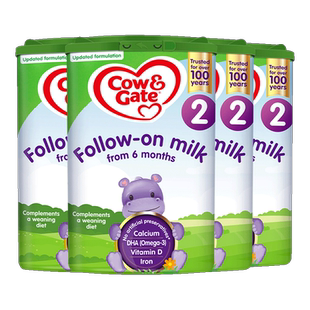 【官方直供】英国牛栏Cow&Gate2段婴儿奶粉英国原装进口800g*4罐