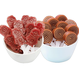 奥赛小黄人卷卷山楂棒棒糖正宗无色素添加儿童散称零食独立小包装