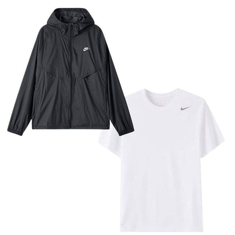 【自营】Nike耐克运动套装男装连帽夹克外套上衣圆领休闲上衣