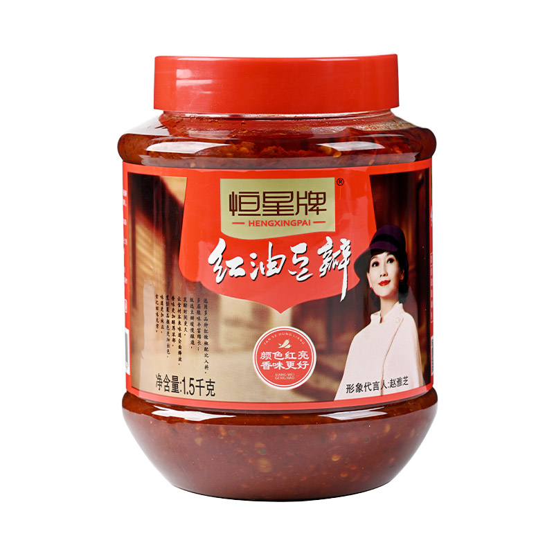 特产正宗红油豆瓣酱炒菜专用红瓶