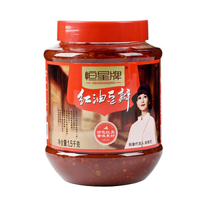 特产正宗红油豆瓣酱炒菜专用红瓶