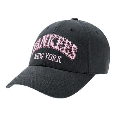 MLB官方男女同款情侣撞色字母遮阳帽学院风硬顶棒球帽春夏CPV28