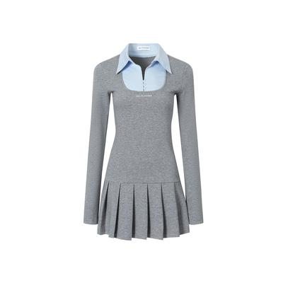 JAC FLEURANT【朴秀荣Joy同款】2025新款假两件衬衫领连衣裙女