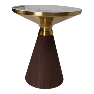 现代简约岩板家用茶几客厅沙发边几圆形阳台小户型轻奢彩色小边几