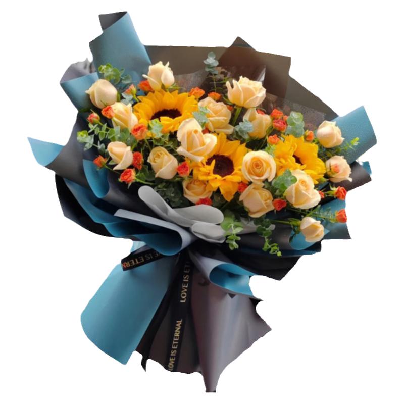 全国向日葵玫瑰花束鲜花速递同城配送女友生日福州武汉成都深圳店