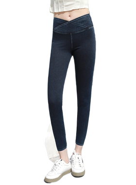 恒源祥牛仔打底裤女高腰显瘦腿长