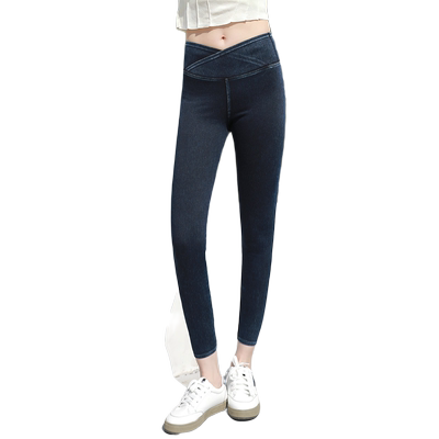 恒源祥牛仔打底裤女高腰显瘦腿长