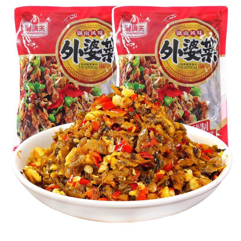 湖南正宗外婆菜菜258g*2包袋装
