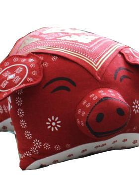 福猪摆件布偶手工布艺吉祥物中式