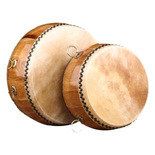 玄鹤黄牛皮鼓战鼓大鼓威风锣鼓秧歌鼓扁鼓白茬鼓民间表演打击乐器