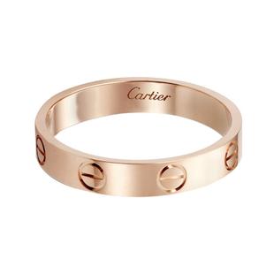 【自营】中古99新卡地亚LOVE戒指18K玫瑰金窄版男女同款镀金合金