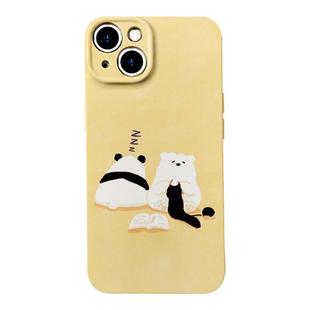 休息日~奶黄系可爱熊猫适用iPhone15/16promax手机壳华为nova12菲林畅享60软OPPOreno9苹果13vivos18硬小米14