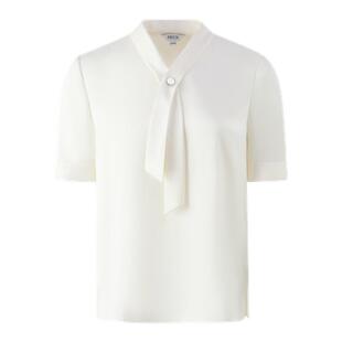 【缎面】PRICH时尚飘带领气质感衬衫夏季新款职业通勤衬衣女