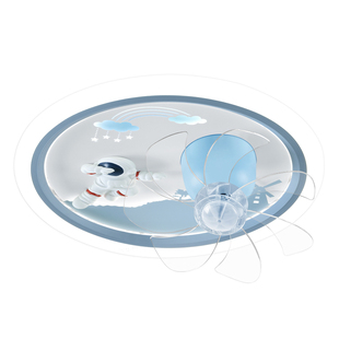 欧亚科儿童房吸顶灯卡通卧室360度摇头风扇灯新款男女孩房卧室灯