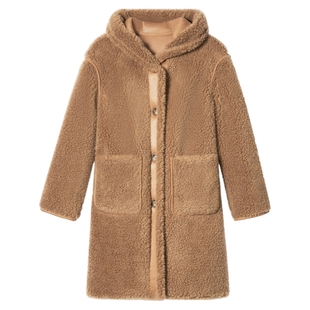 【100%绵羊毛】诗篇专选雅丹风双面穿颗粒绒美拉德大衣皮草冬