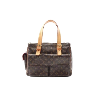 中古LV路易威登女包B级9新Multiple Cite骆驼包手提包复古RECLO