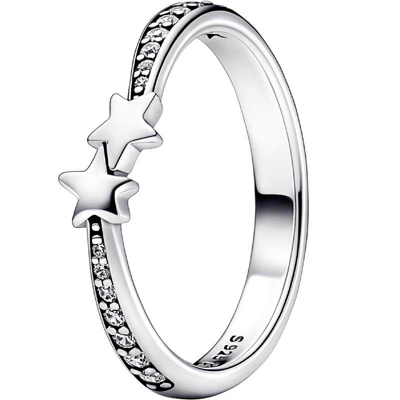 [新年礼物]Pandora潘多拉闪耀流星戒指对称设计浪漫精致星星戒指